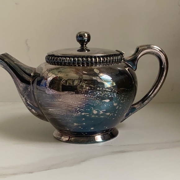 Vintage Meridional E.P.S Silver plated Teapot, Coffeepot, Creamer & Saucer Set - Picture 13 of 16